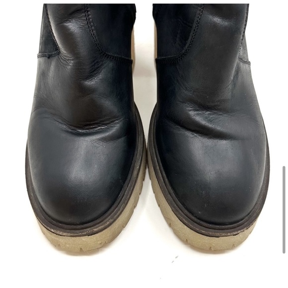 Free People | James Gum Sole Heeled Leather Chelsea Boot Black Size 38 - Picture 7 of 12